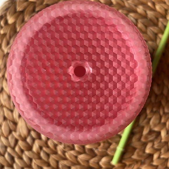 Starbucks Pink Textured Tumbler with Green Straw - Picture 4 of 5